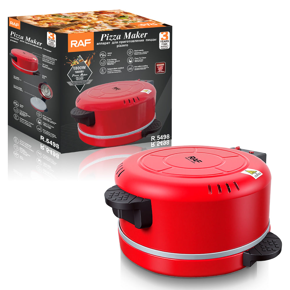 🍕 RAF PizzaNapoli™ DualBake Pro – Електрическа пещ за пица 1800W • Двойно нагряване •Каменна Плоча