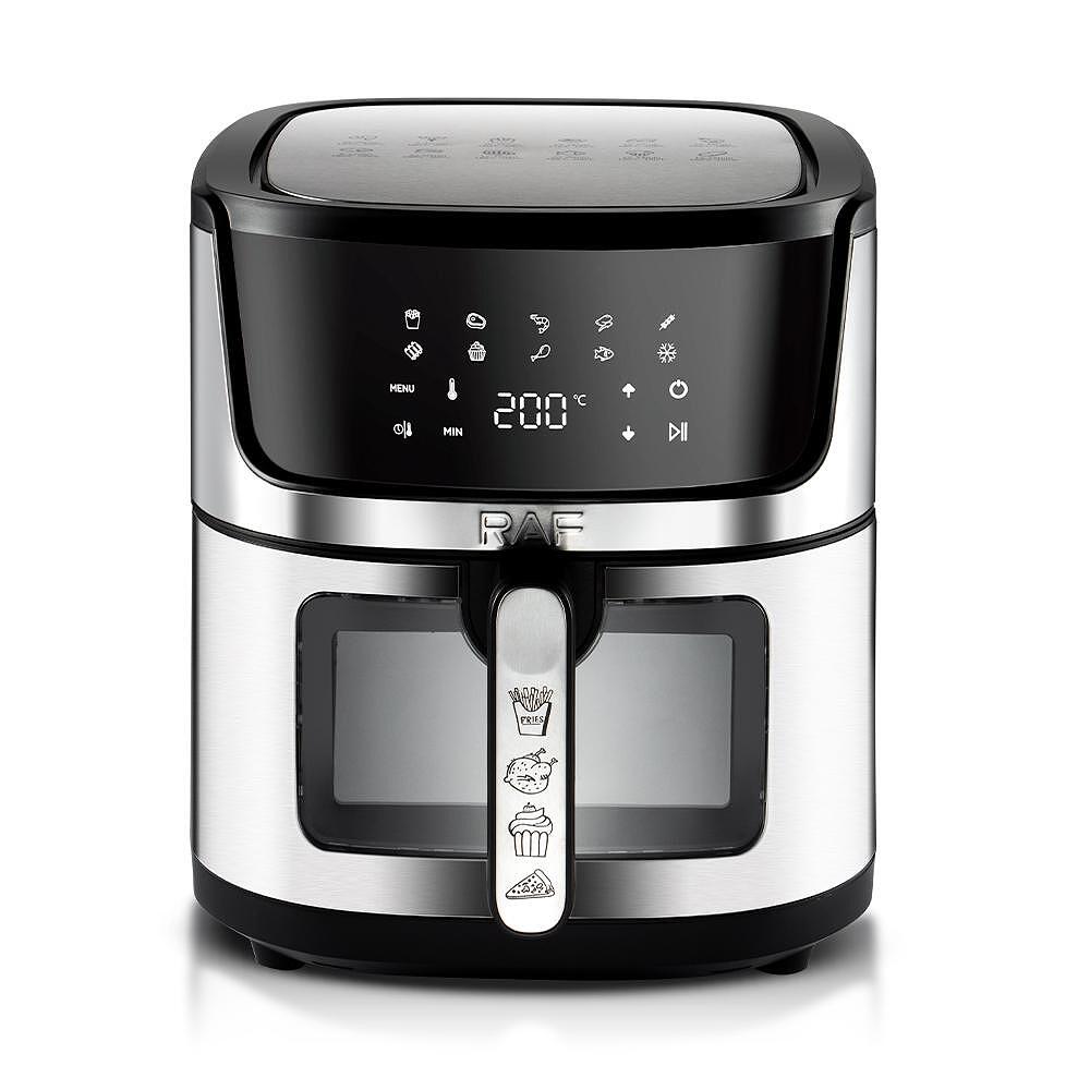 Airfryer RAF DualCrisp, 9 Литра, 2000W, Без Мазнина, С Горен и Долен Реотан Подарък Книжка с Рецепти - снимка 4