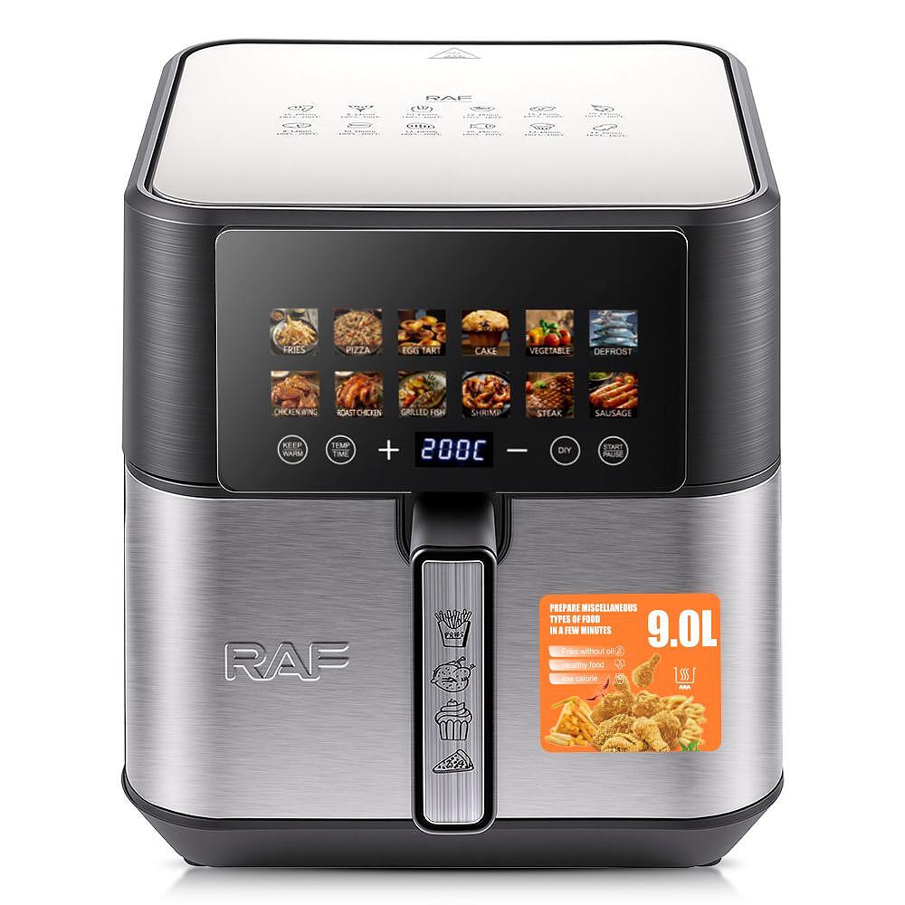 Airfryer RAF DualCrispMax, 9 Литра, 2200W, Без Мазнина, С Горен и Долен Реотан Подарък Книжка с Рецепти - снимка 4