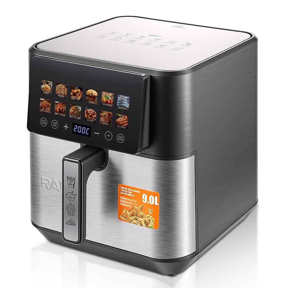 Airfryer RAF DualCrispMax, 9 Литра, 2200W, Без Мазнина, С Горен и Долен Реотан Подарък Книжка с Рецепти - снимка 5