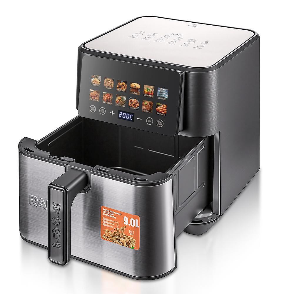 Airfryer RAF DualCrispMax, 9 Литра, 2200W, Без Мазнина, С Горен и Долен Реотан Подарък Книжка с Рецепти - снимка 7