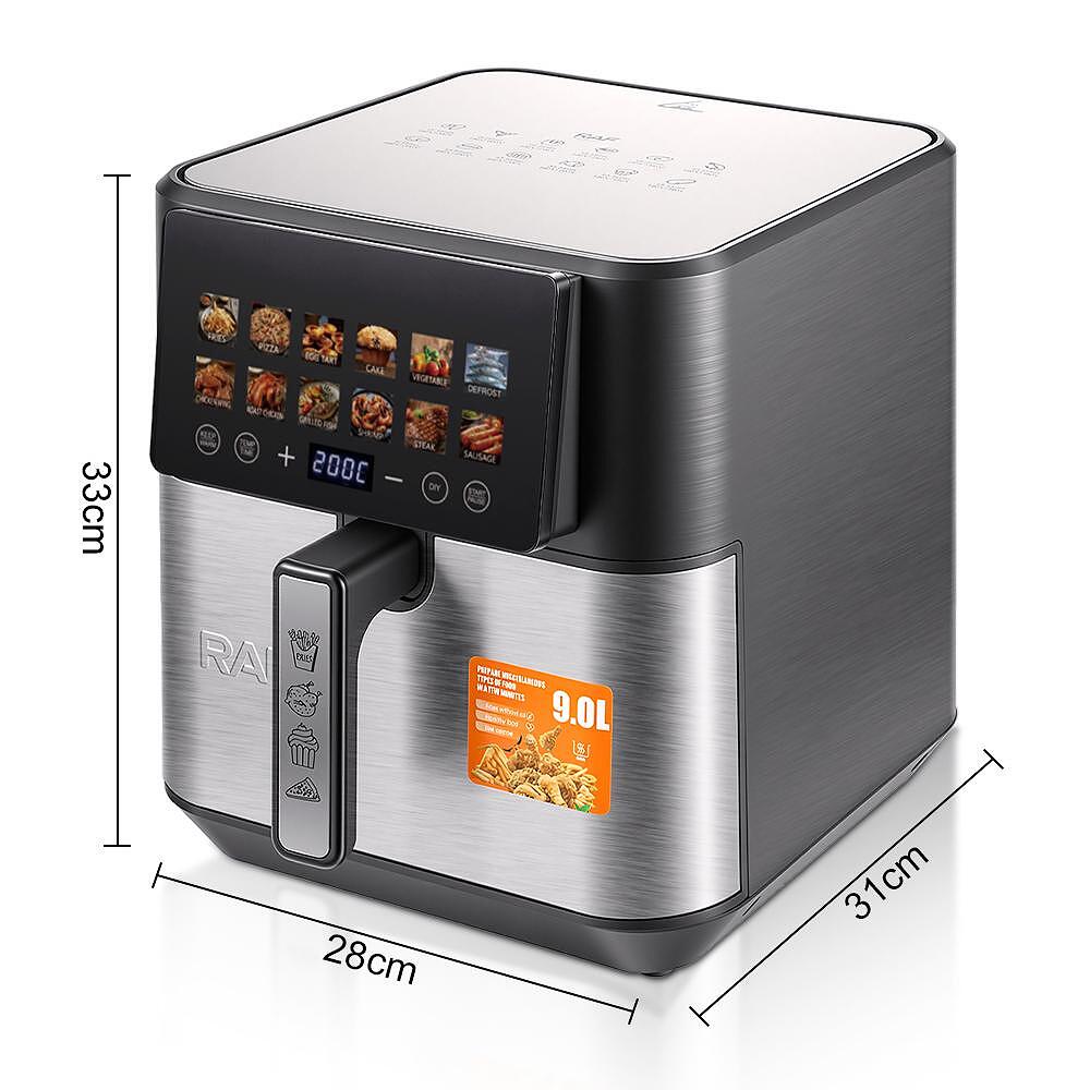 Airfryer RAF DualCrispMax, 9 Литра, 2200W, Без Мазнина, С Горен и Долен Реотан Подарък Книжка с Рецепти - снимка 6