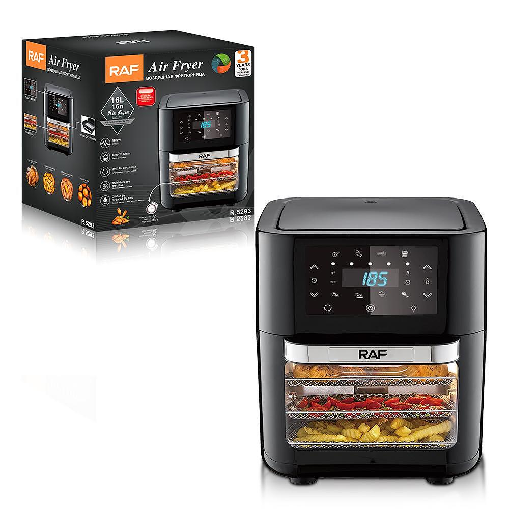 Фурна Airfryer RAF Family First , 16 Литра,1700 W, Без Мазнина Подарък Книжка с Рецепти от Eltromax com - снимка 2