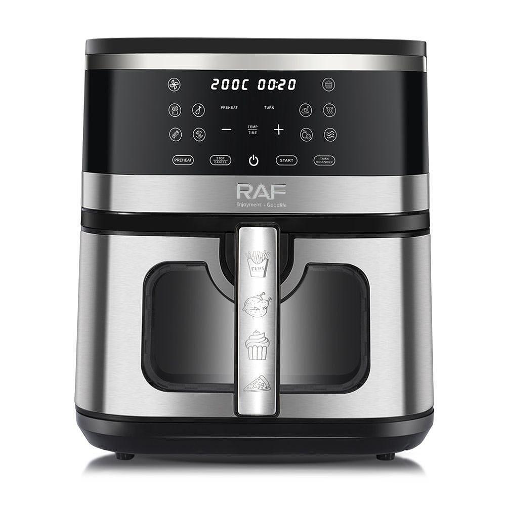 Airfryer RAF Maximus DualCrisp, 8 Литра, 2200W, Без Мазнина, С Горен и Долен Реотан Подарък Книжка с Рецепти - снимка 4