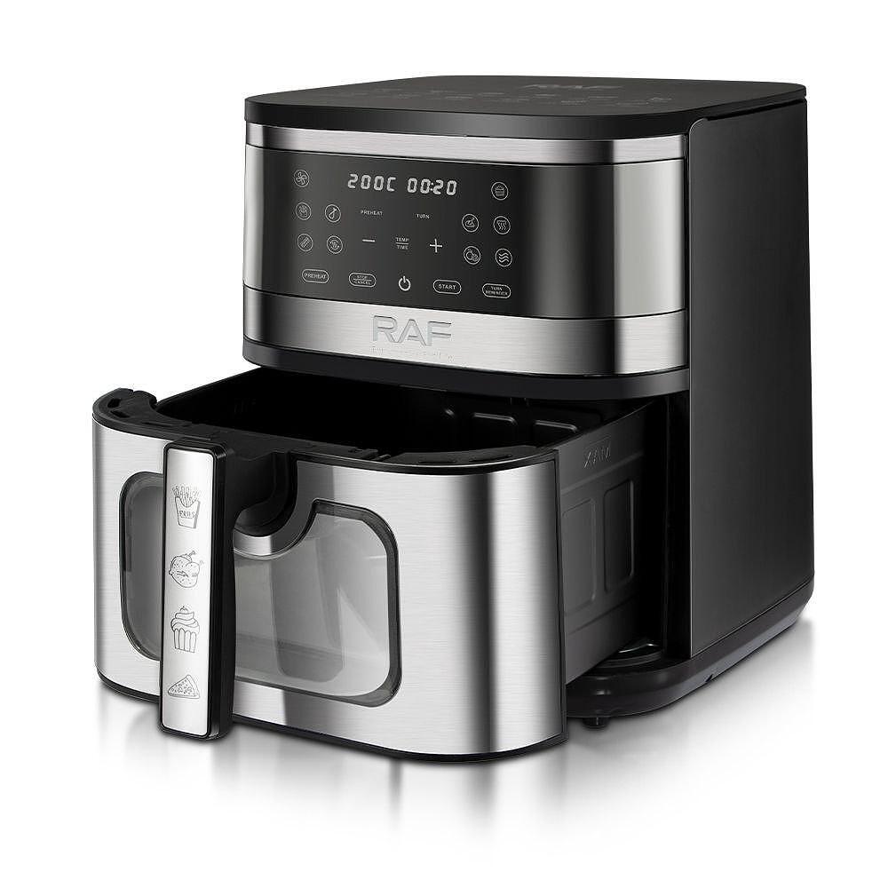 Airfryer RAF Maximus DualCrisp, 8 Литра, 2200W, Без Мазнина, С Горен и Долен Реотан Подарък Книжка с Рецепти - снимка 6