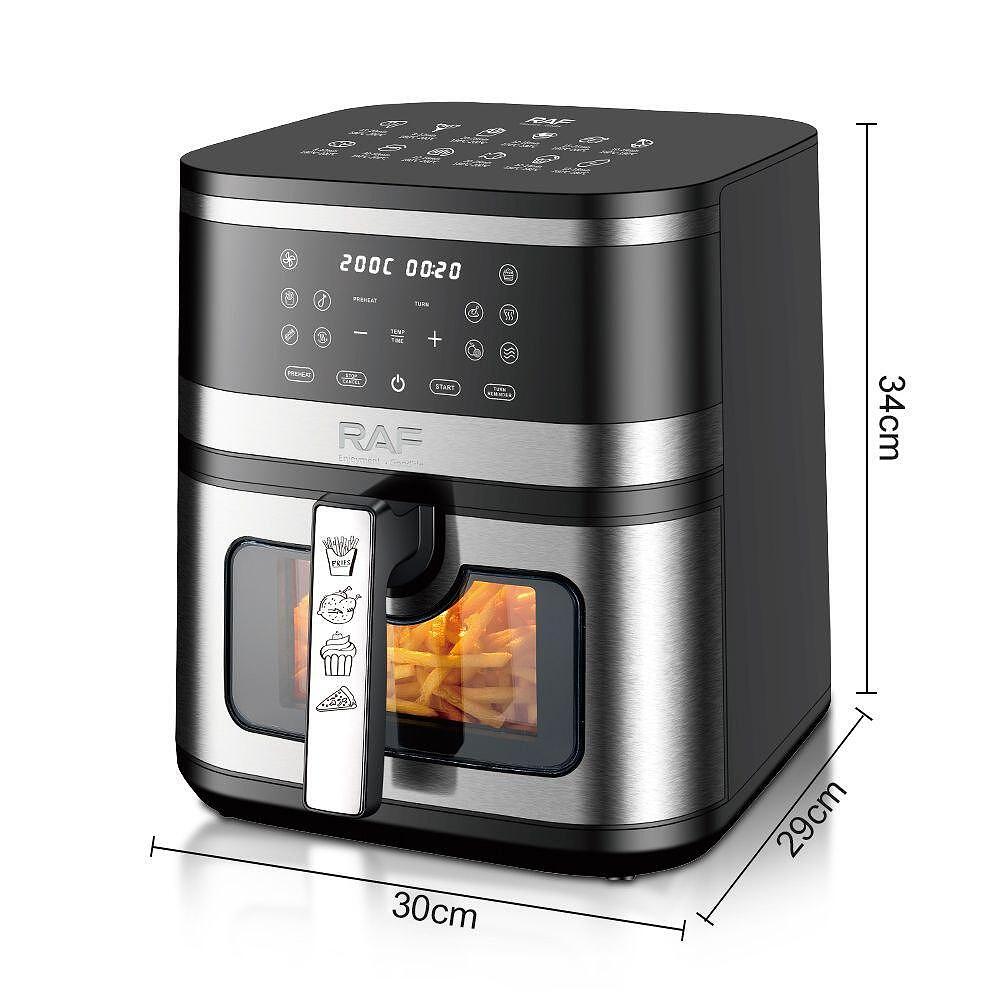 Airfryer RAF Maximus DualCrisp, 8 Литра, 2200W, Без Мазнина, С Горен и Долен Реотан Подарък Книжка с Рецепти - снимка 9