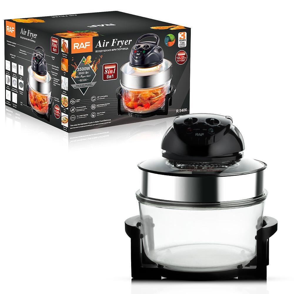 Airfryer RAF Diamond AeroMAX , 12 Литра,3500 W, Без Мазнина Подарък Книжка с Рецепти от Eltromax com - снимка 4