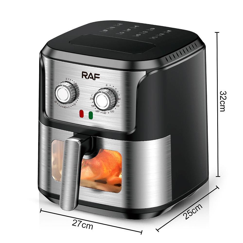 Airfryer RAF Diamond AeroMAX Mechanical , 6 8 Литра,1600 W Механичен, Без Мазнина Подарък Книжка с Рецепти от - снимка 5