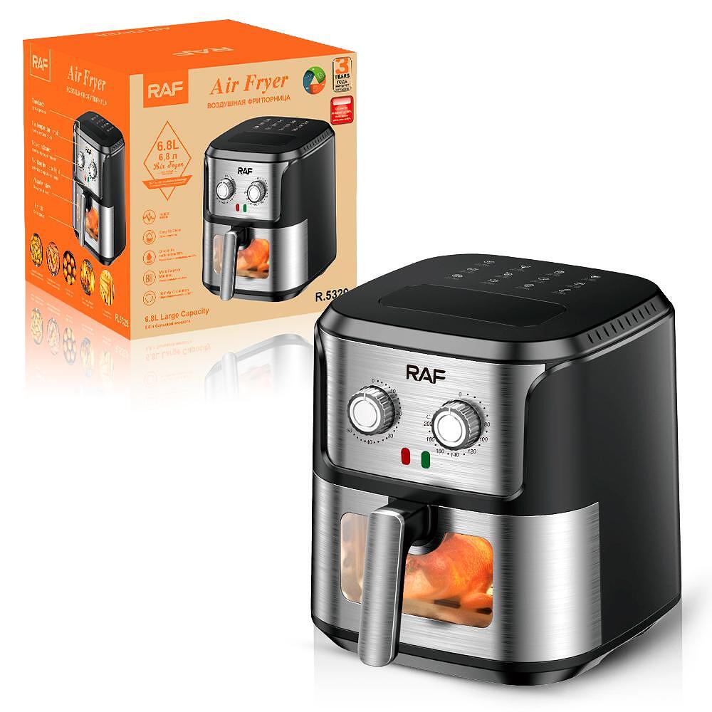 Airfryer RAF Diamond AeroMAX Mechanical , 6 8 Литра,1600 W Механичен, Без Мазнина Подарък Книжка с Рецепти от