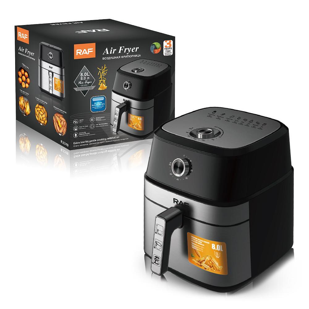 Airfryer RAF Diamond AeroMAX , 6 5 Литра,1800 W, Без Мазнина Подарък Книжка с Рецепти от Eltromax com - снимка 2