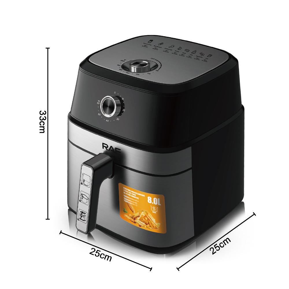 Airfryer RAF Diamond AeroMAX , 6 5 Литра,1800 W, Без Мазнина Подарък Книжка с Рецепти от Eltromax com - снимка 8