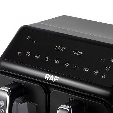 Airfryer RAF Diamond DuoCrisp Двойна Кошница, 9 0 Литра,2200 W, Без Мазнина Подарък Книжка с Рецепти от Eltromax c - снимка 3