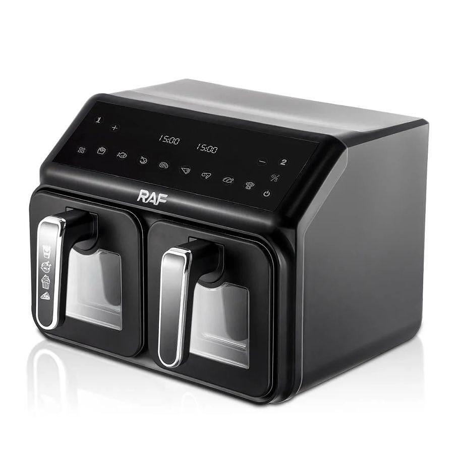 Airfryer RAF Diamond DuoCrisp Двойна Кошница, 9 0 Литра,2200 W, Без Мазнина Подарък Книжка с Рецепти от Eltromax c - снимка 5