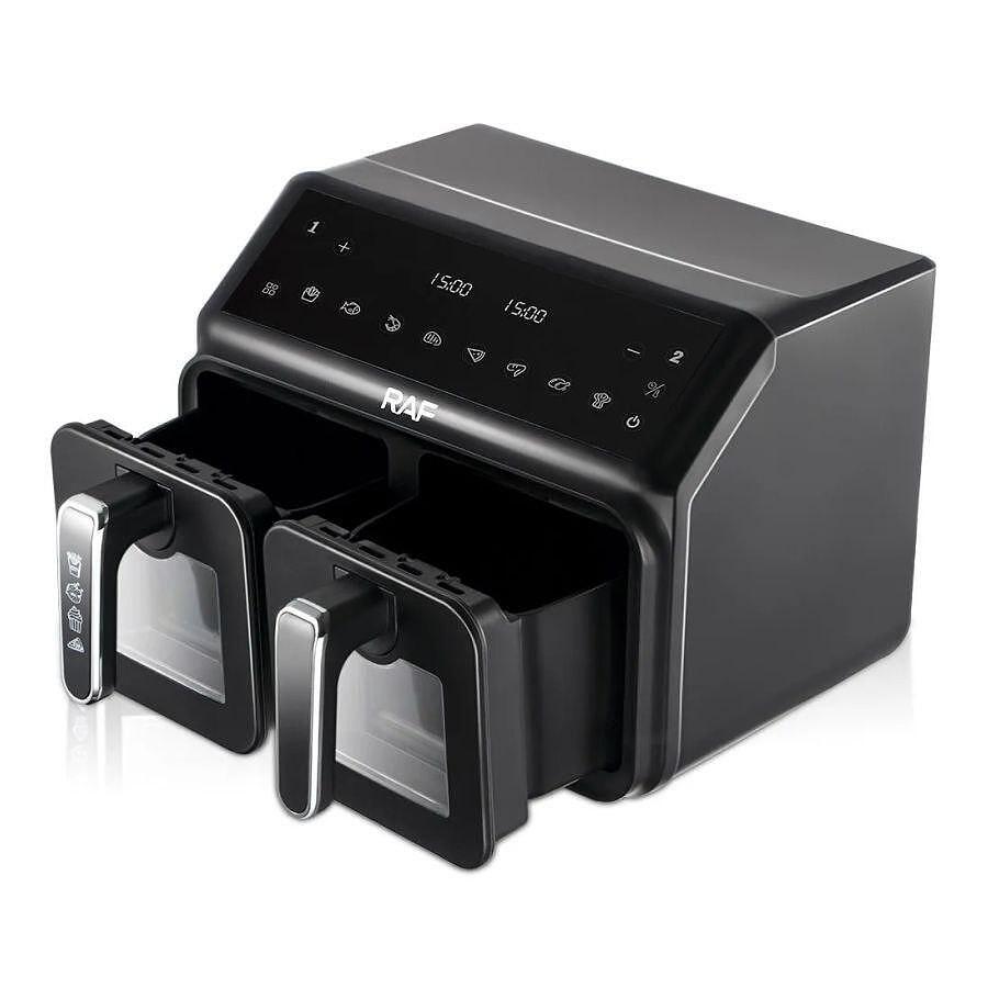 Airfryer RAF Diamond DuoCrisp Двойна Кошница, 9 0 Литра,2200 W, Без Мазнина Подарък Книжка с Рецепти от Eltromax c - снимка 6