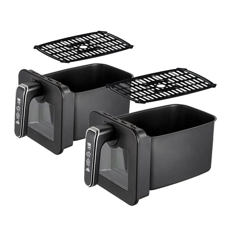 Airfryer RAF Diamond DuoCrisp Двойна Кошница, 9 0 Литра,2200 W, Без Мазнина Подарък Книжка с Рецепти от Eltromax c - снимка 4