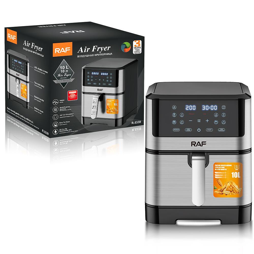 Airfryer RAF Ultimate Diamond AeroMAX , 10 Литра,1800 W, Без Мазнина Подарък Книжка с Рецепти от Eltromax com - снимка 4