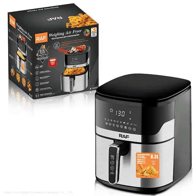Airfryer RAF Ultimate Diamond LuX MAX , 8 3 Литра,1600 W, Без Мазнина Подарък Книжка с Рецепти от Eltromax com - снимка 2