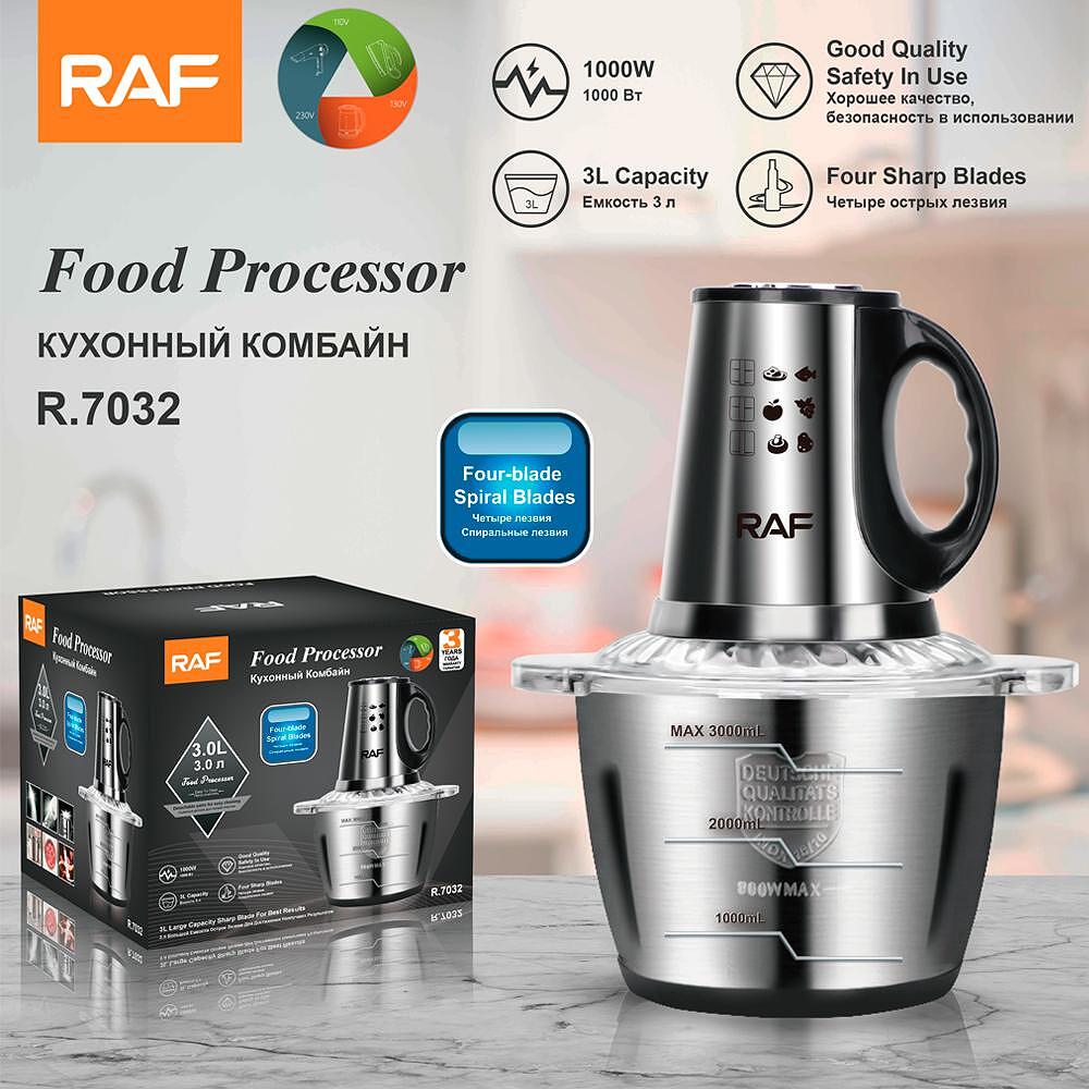 Блендер,Чопър,Месомелачка 3в1 RAF CutMaster 3 литра ,1000W - снимка 4