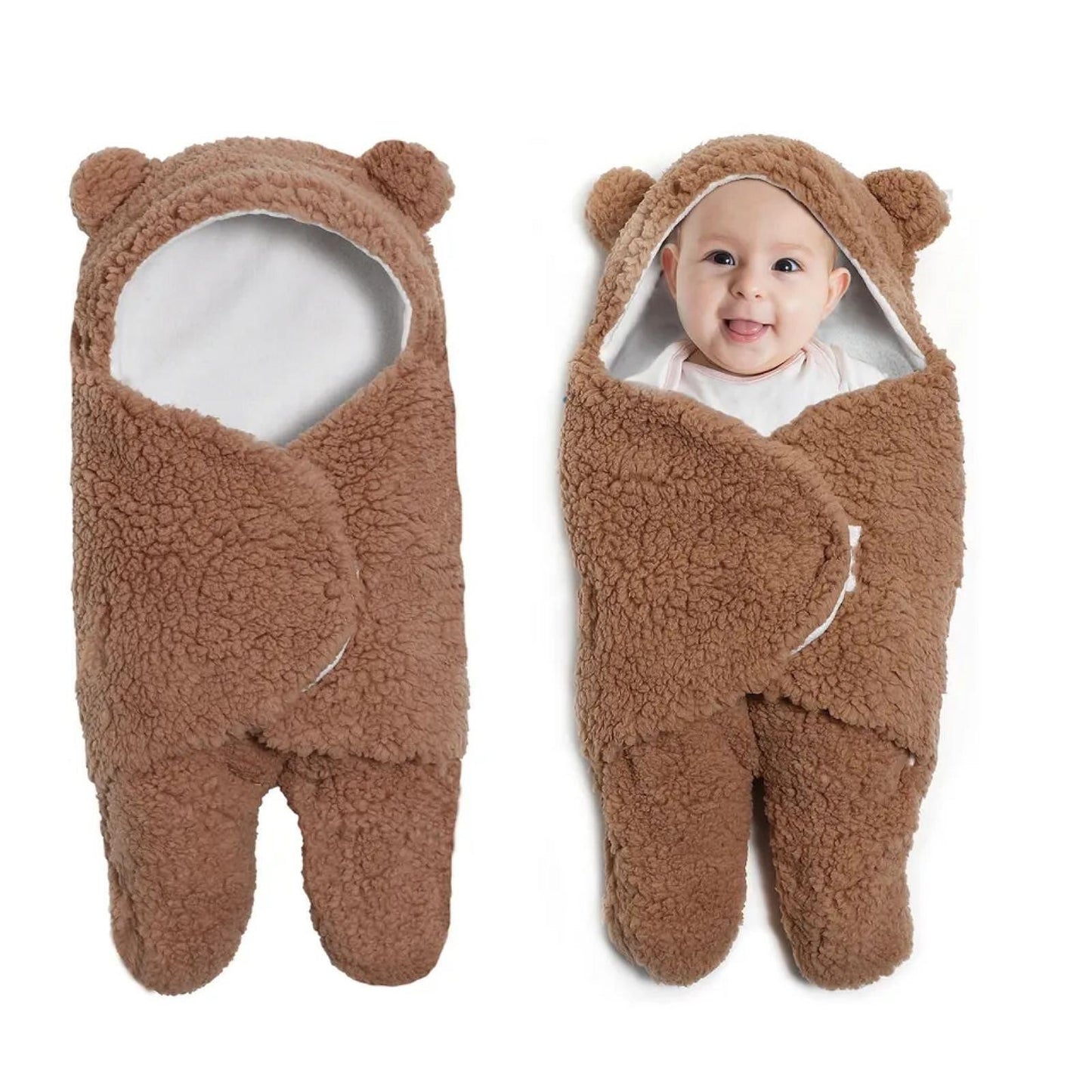 Детско Одеяло с Ръкави Под Формата на Мече Baby Ted TM, 100 органичен памук 0-6 м