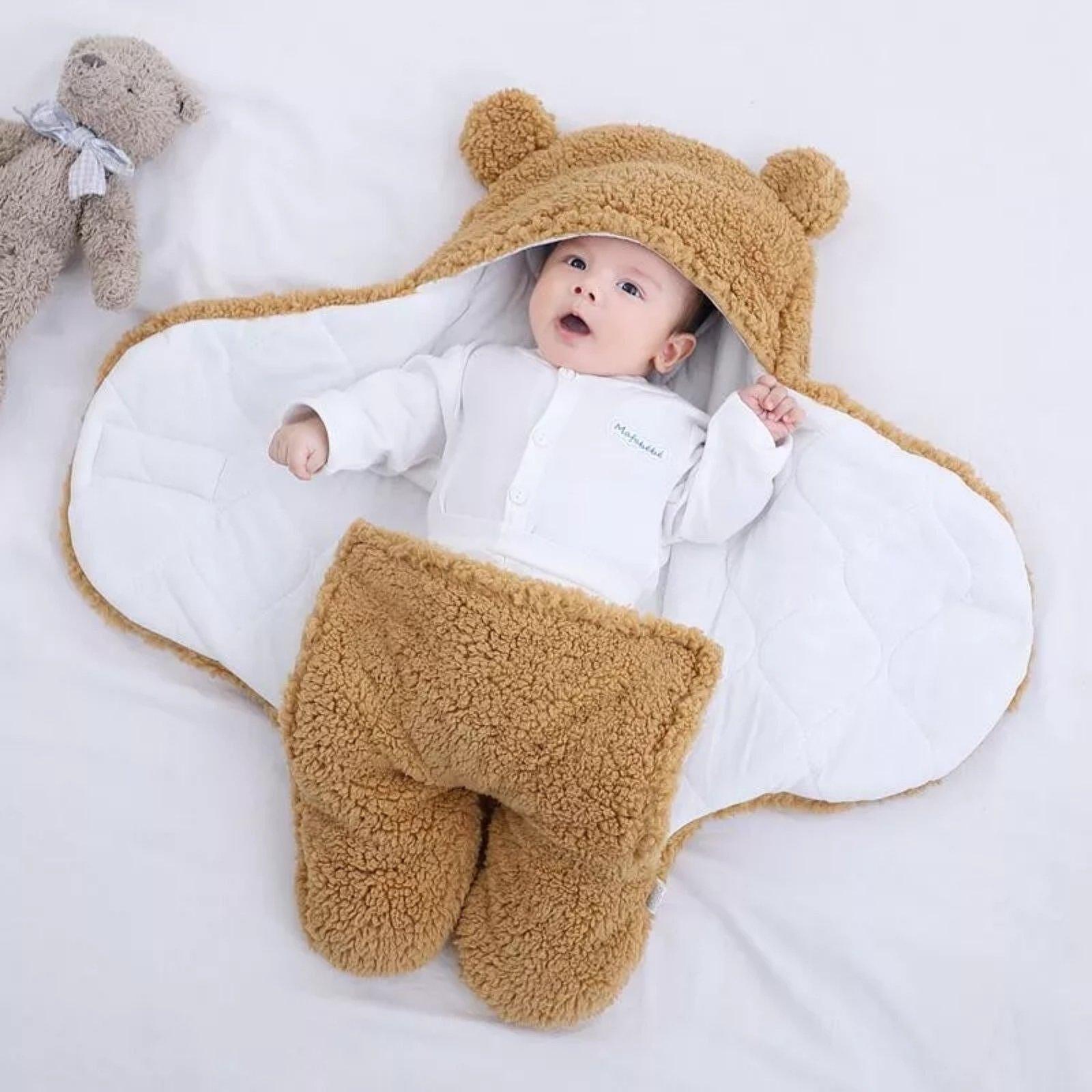 Детско Одеяло с Ръкави Под Формата на Мече Baby Ted TM, 100 органичен памук 0-6 м - снимка 7