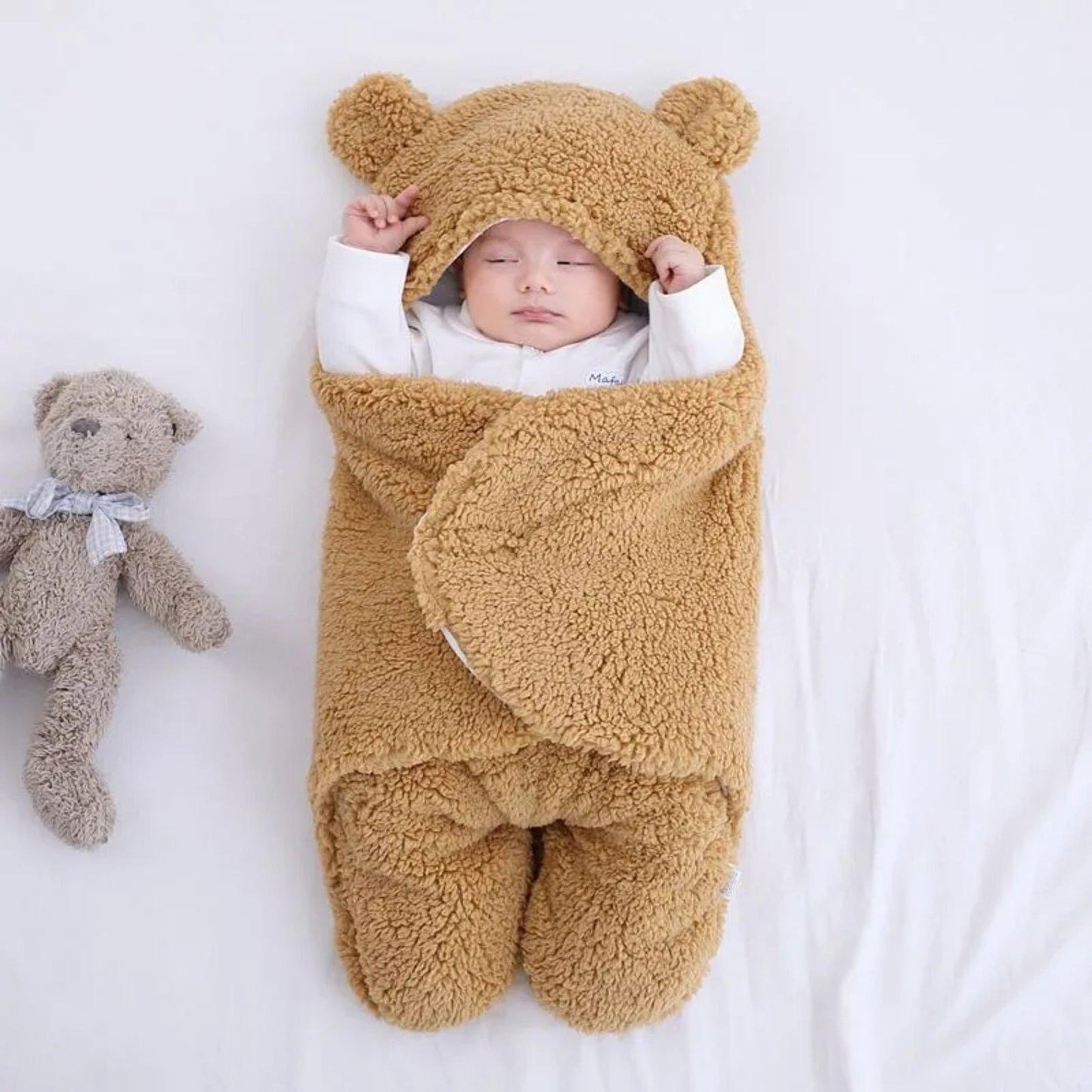 Детско Одеяло с Ръкави Под Формата на Мече Baby Ted TM, 100 органичен памук 0-6 м - снимка 8