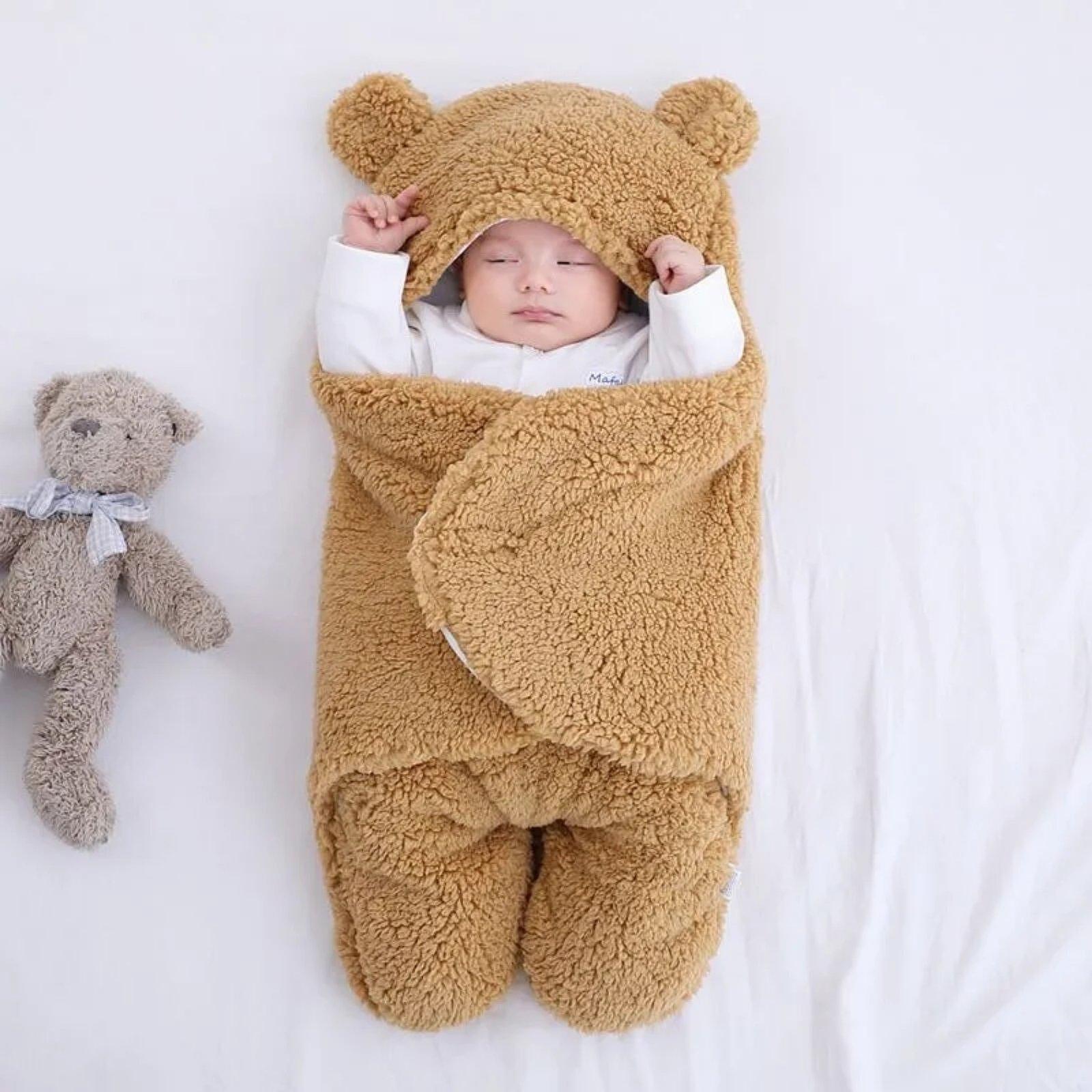 Детско Одеяло с Ръкави Под Формата на Мече Baby Ted TM, 100 органичен памук 0-6 м - снимка 8
