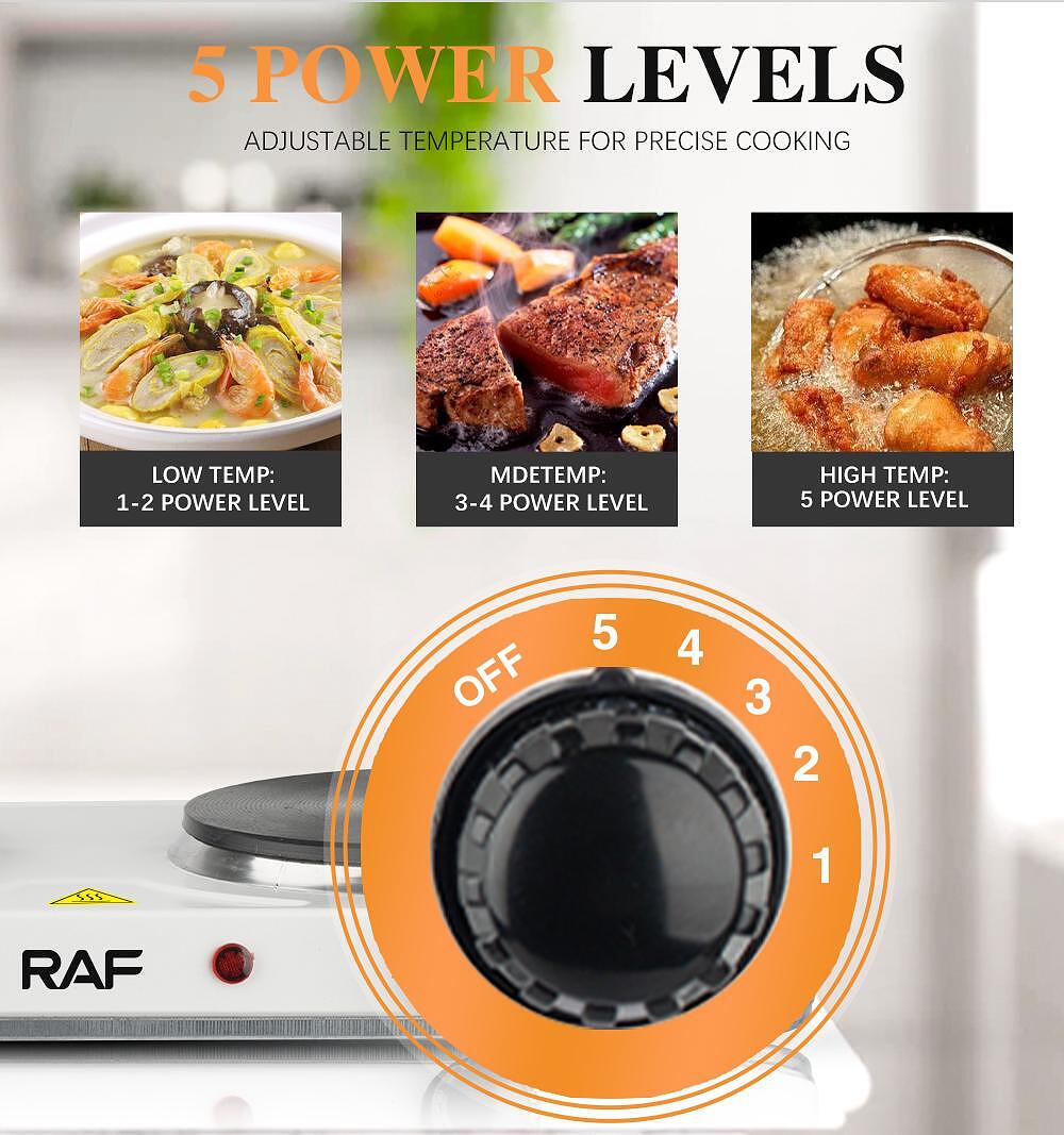 Двоен Електрически Котлон RAF MaxStove Double 2000W - снимка 6