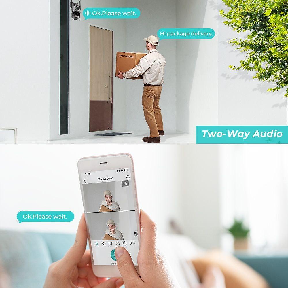 Двойна 360 Градуса ICSEE Wi-Fi Камера ROBI Eltromax с 10 мегапиксела и AI функция - снимка 7