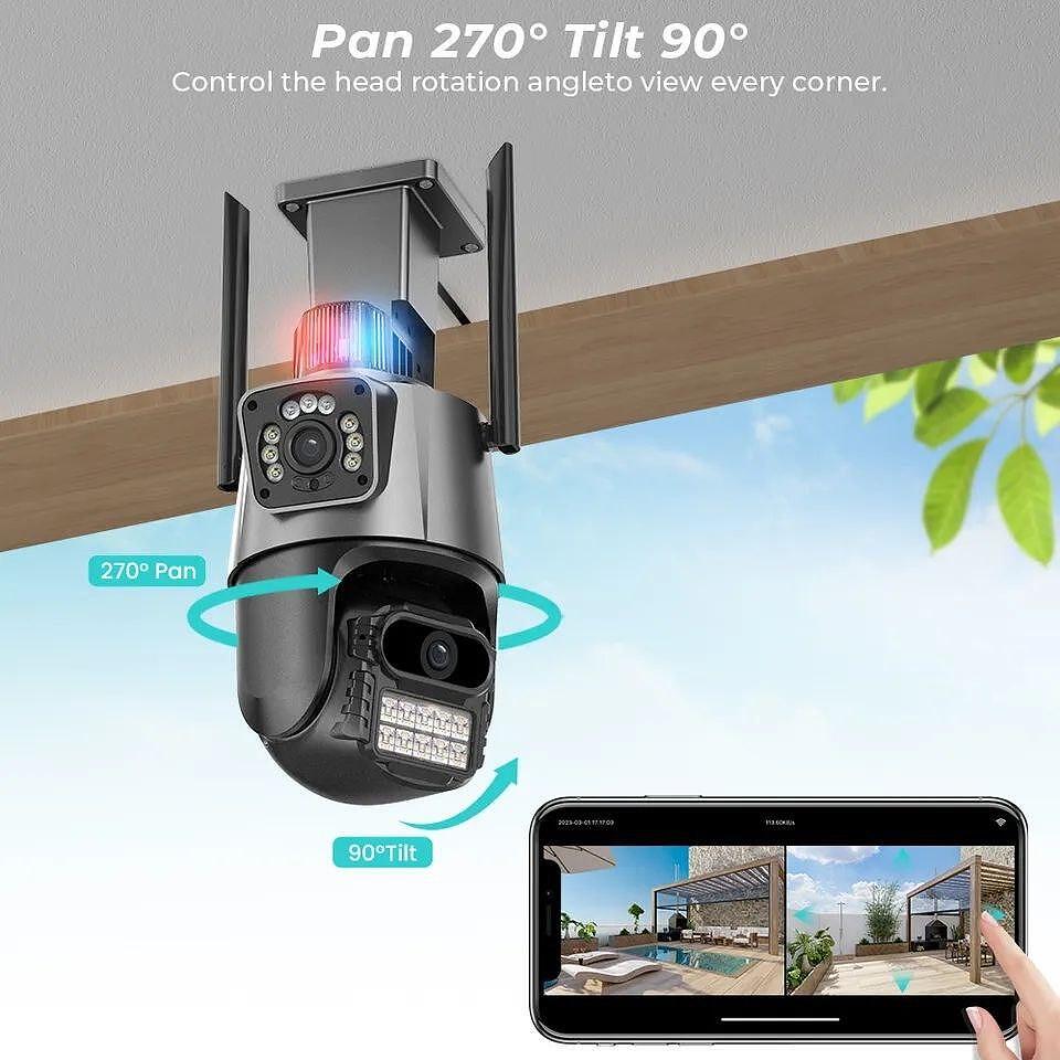 Двойна 360 Градуса ICSEE Wi-Fi Камера ROBI Eltromax с 10 мегапиксела и AI функция - снимка 3