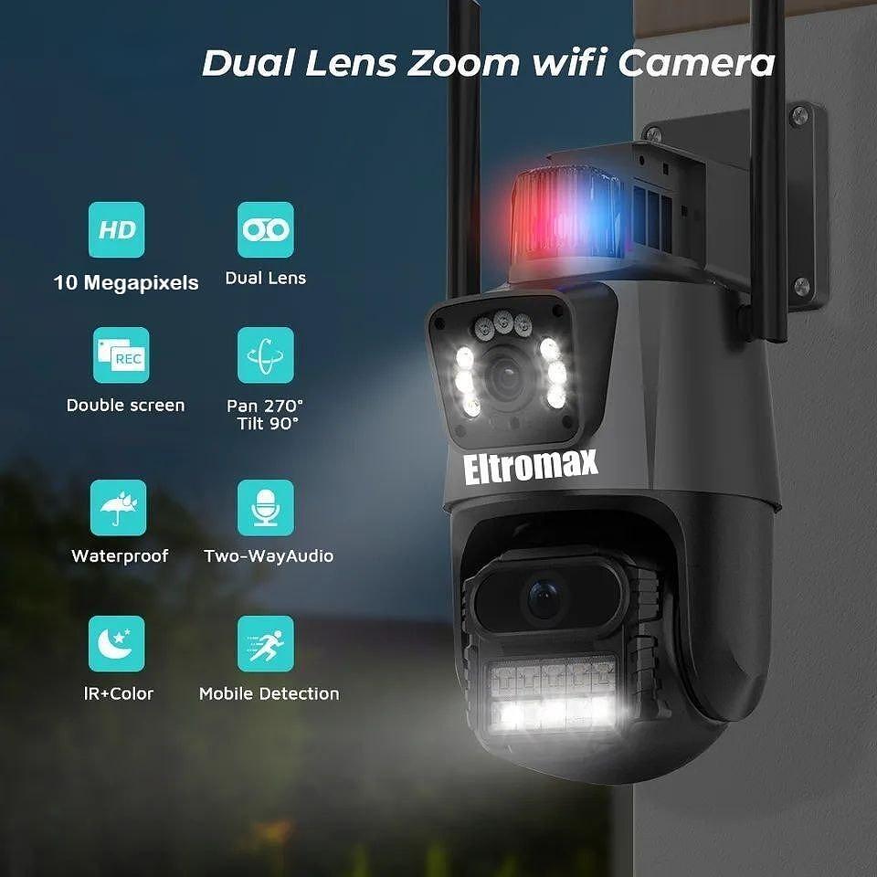 Двойна 360 Градуса ICSEE Wi-Fi Камера ROBI Eltromax с 10 мегапиксела и AI функция - снимка 4