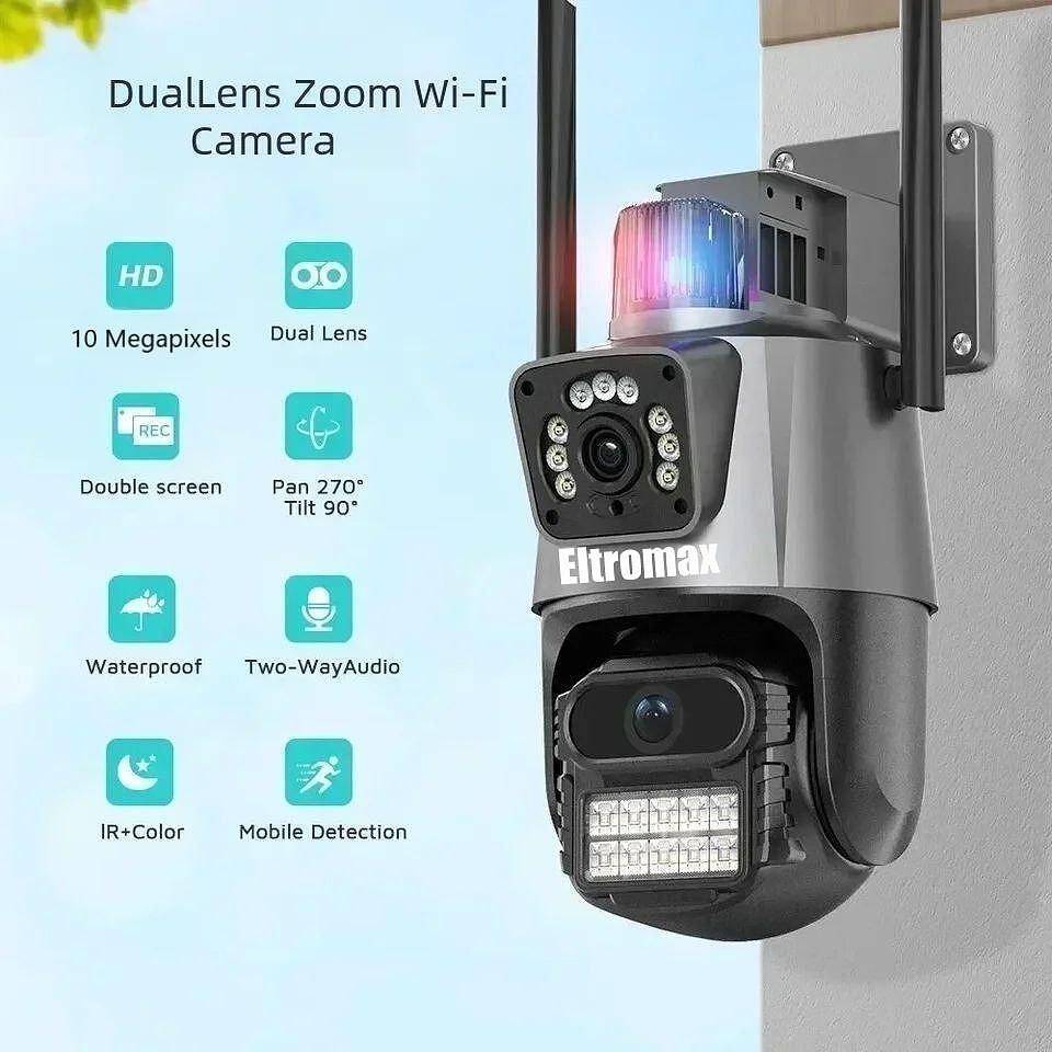 Двойна 360 Градуса ICSEE Wi-Fi Камера ROBI Eltromax с 10 мегапиксела и AI функция - снимка 2
