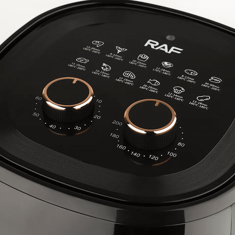 Airfryer RAF DELUXE PRO , 6 Литра,1500 W, Без Мазнина Подарък Книжка с Рецепти от Eltromax com - снимка 4