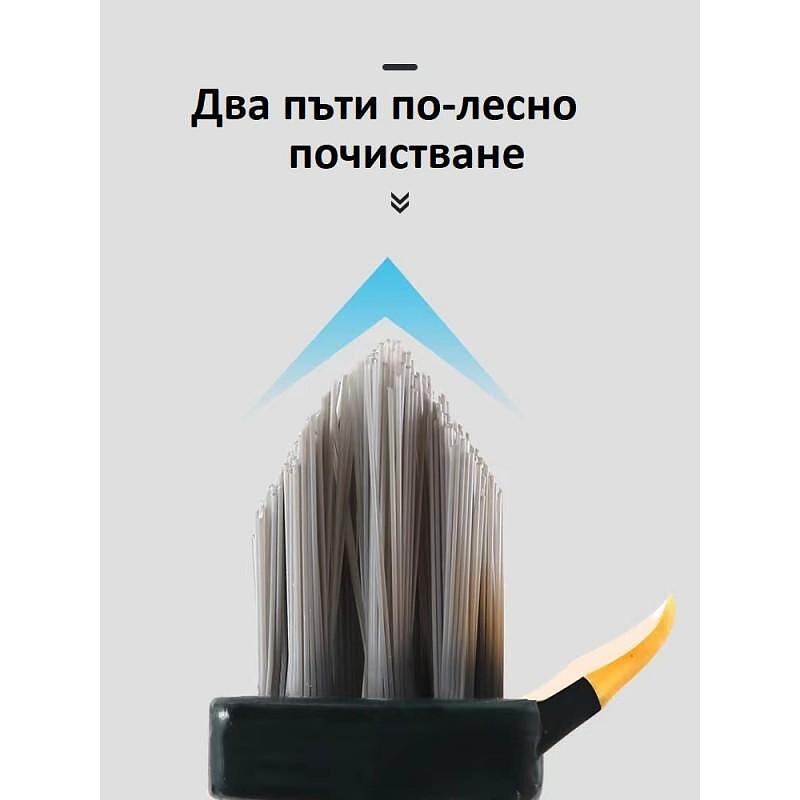 MAGIC FLIPPER - ЧЕТКА ЗА ПОЧИСТВАНЕ НА ВСЯКАКВИ ПОВЪРХНОСТИ С ЕРГОНОМИЧНА ДРЪЖКА И ПОДВИЖНА НА 180 ГЛАВА - снимка 2