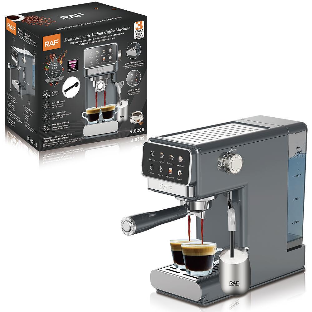 RAF CaffèLuxe Италианска Кафемашина с Пара, Крема и LED Дисплей