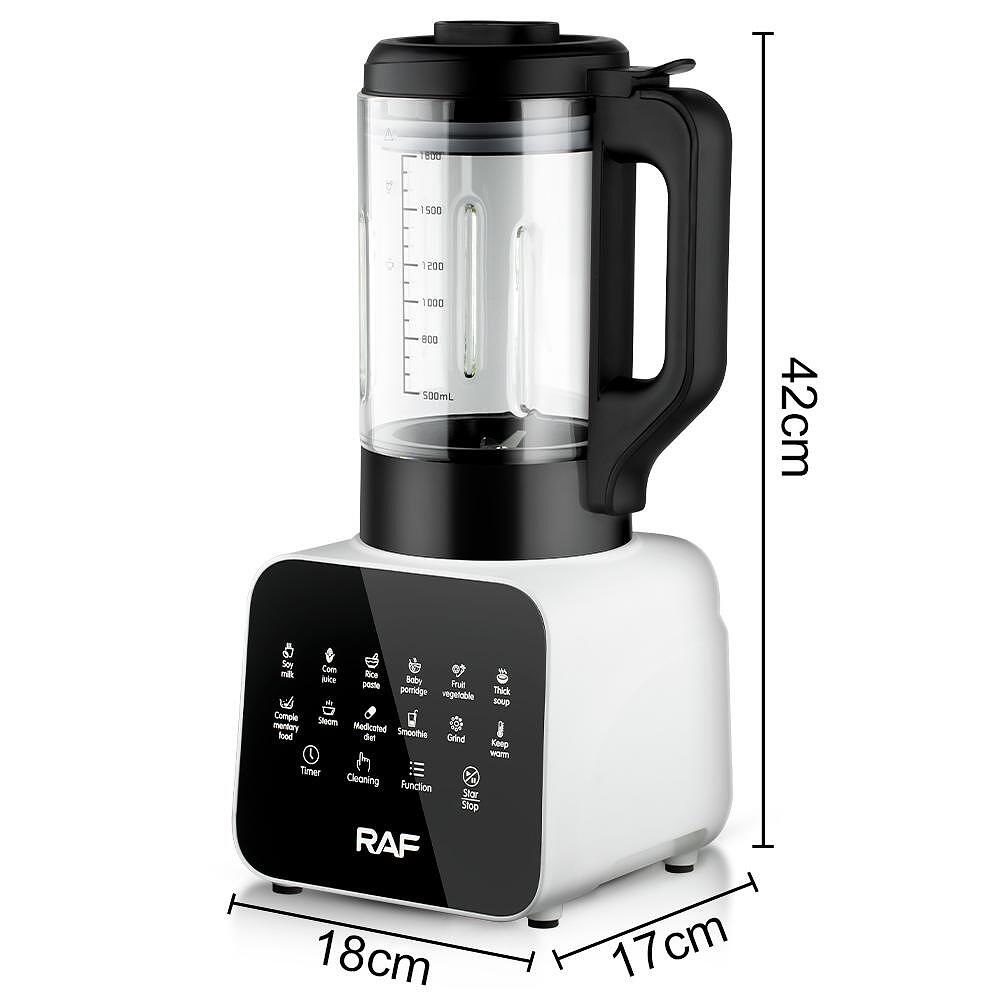 RAF ChefBlender Vortex 6 в 1 блендер 1200W с подгряване и 18000 об мин Една машина, безкрайни възможности 9 интели - снимка 5