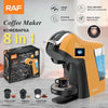 RAF CoffeeFusion 8-в-1 Кафемашина за капсули Dolce Gusto, Nespresso, Lavazza Мляно кафе всичко от което имаш Нужда