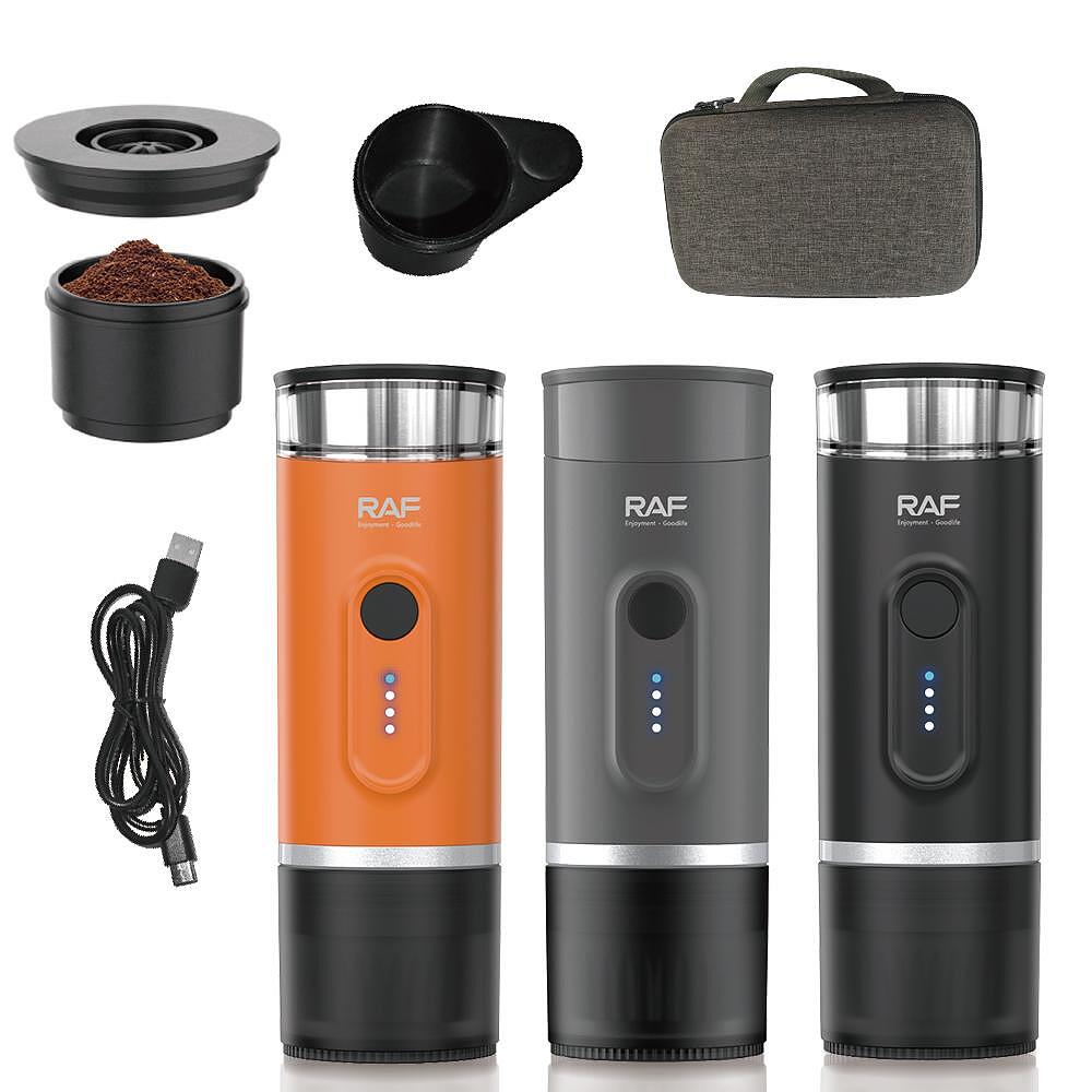 RAF CoffeeGo Pro™ – Портативна кафемашина 15 Bar, USB, за капсули и мляно кафе