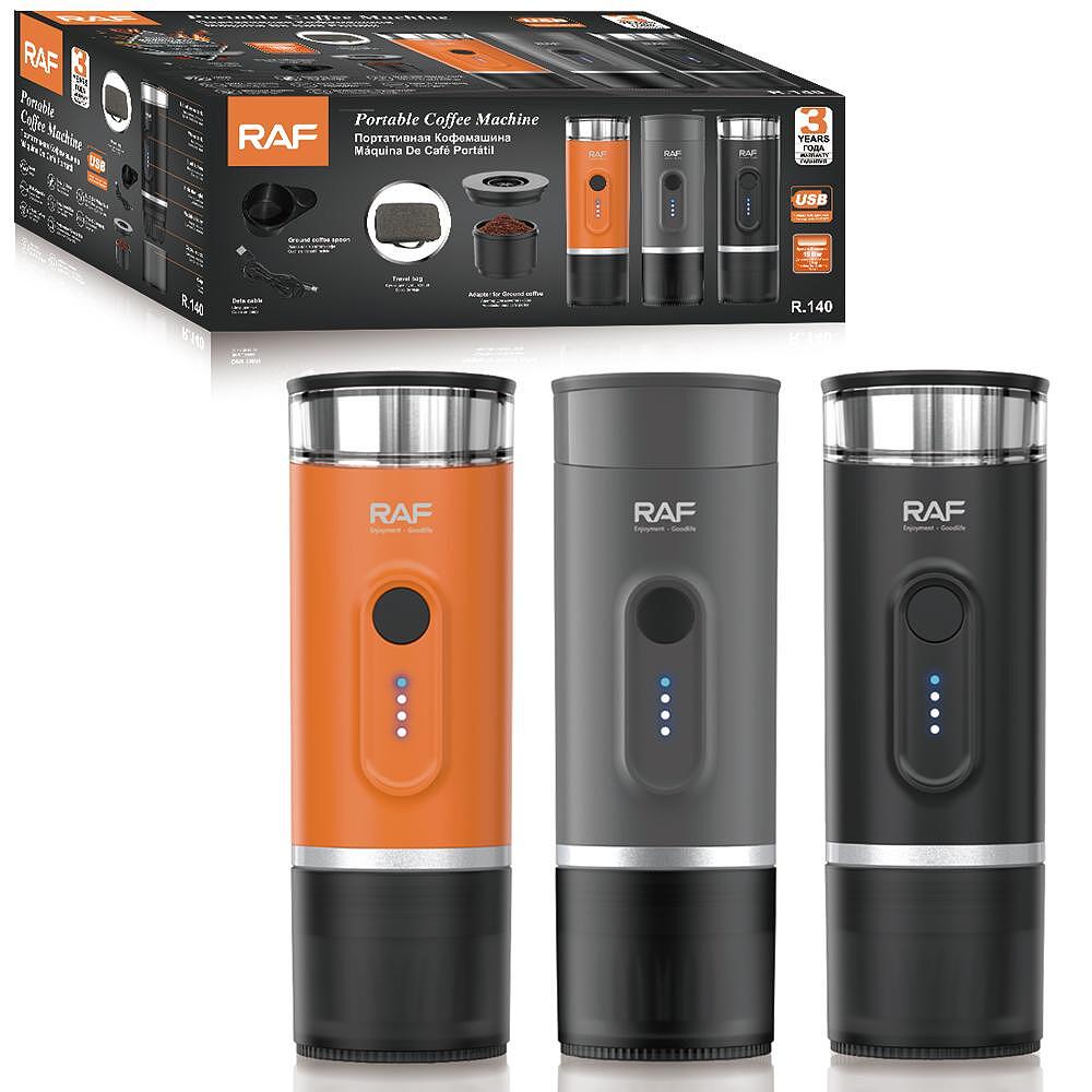 RAF CoffeeGo Pro™ – Портативна кафемашина 15 Bar, USB, за капсули и мляно кафе