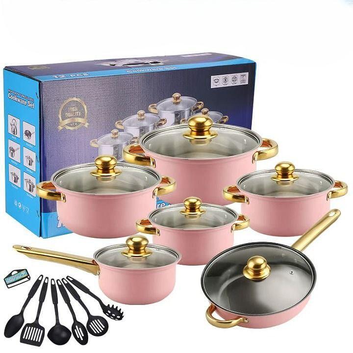 RAF GoldLine Луксозен Сет Тенджери,Тигани и Прибори 18 Части