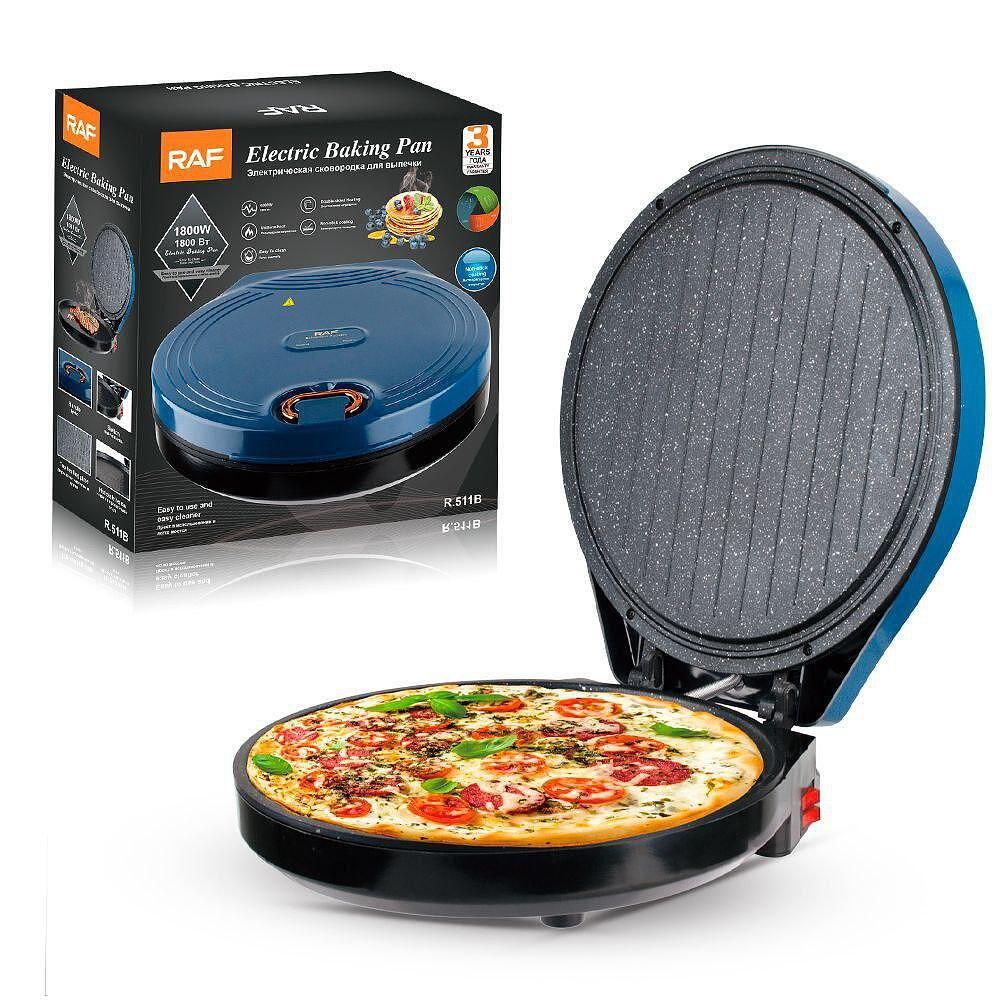 Уред за Пица и Печене RAF PizzaHut, 1800W, Горен и Долен Реотан, DIAMOND LINEABUMP Покритие, Без Мазнина