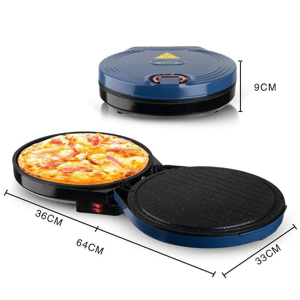 🍕 Уред за Пица и Печене 🇮🇹 RAF PizzaHut, 1800W, Горен и Долен Реотан, DIAMOND & LINEABUMP Покритие, Без Мазнина